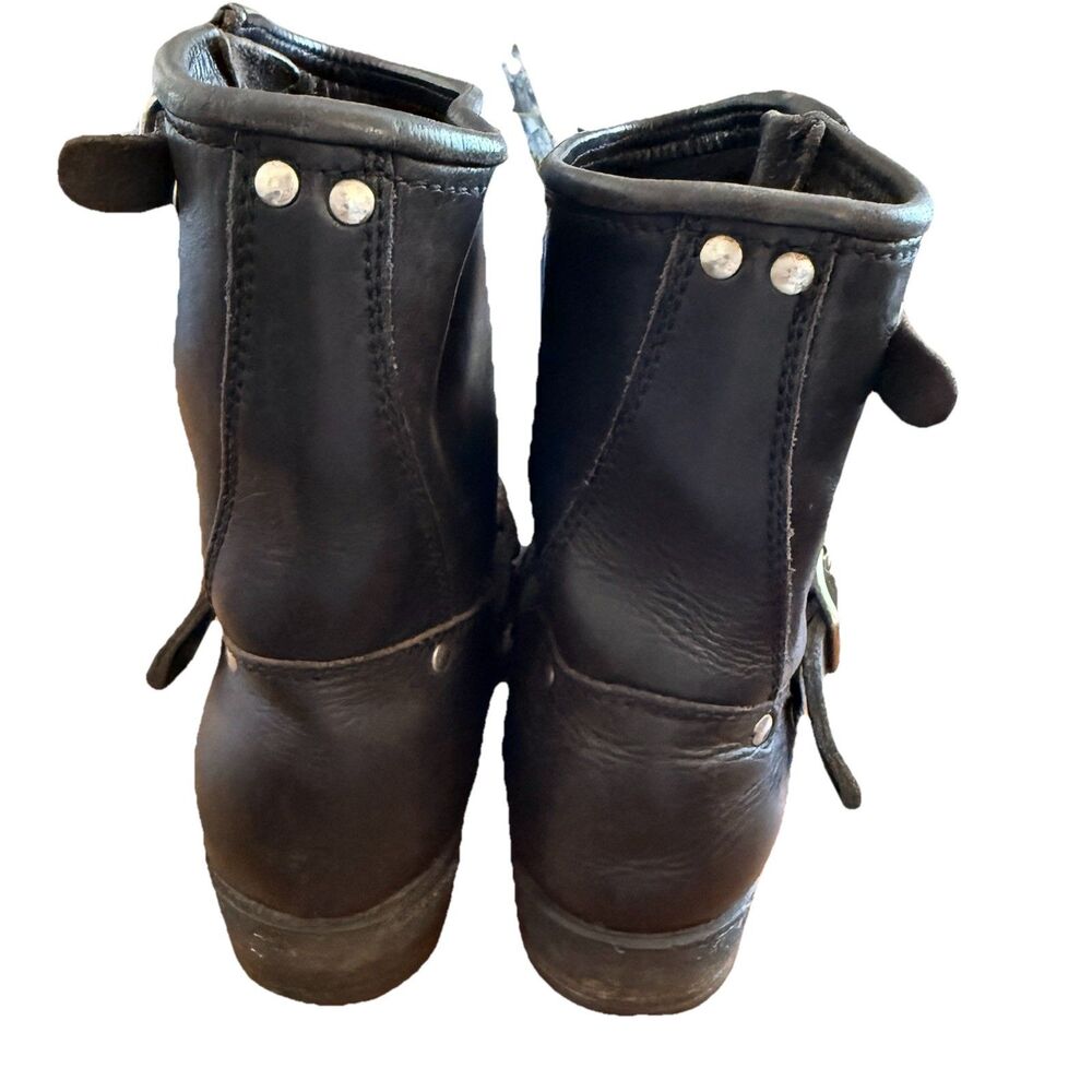 Golden Goose Biker Boots Womens Sz 37 Braided Black Leather Moto Goth Grunge - Picture 6 of 12